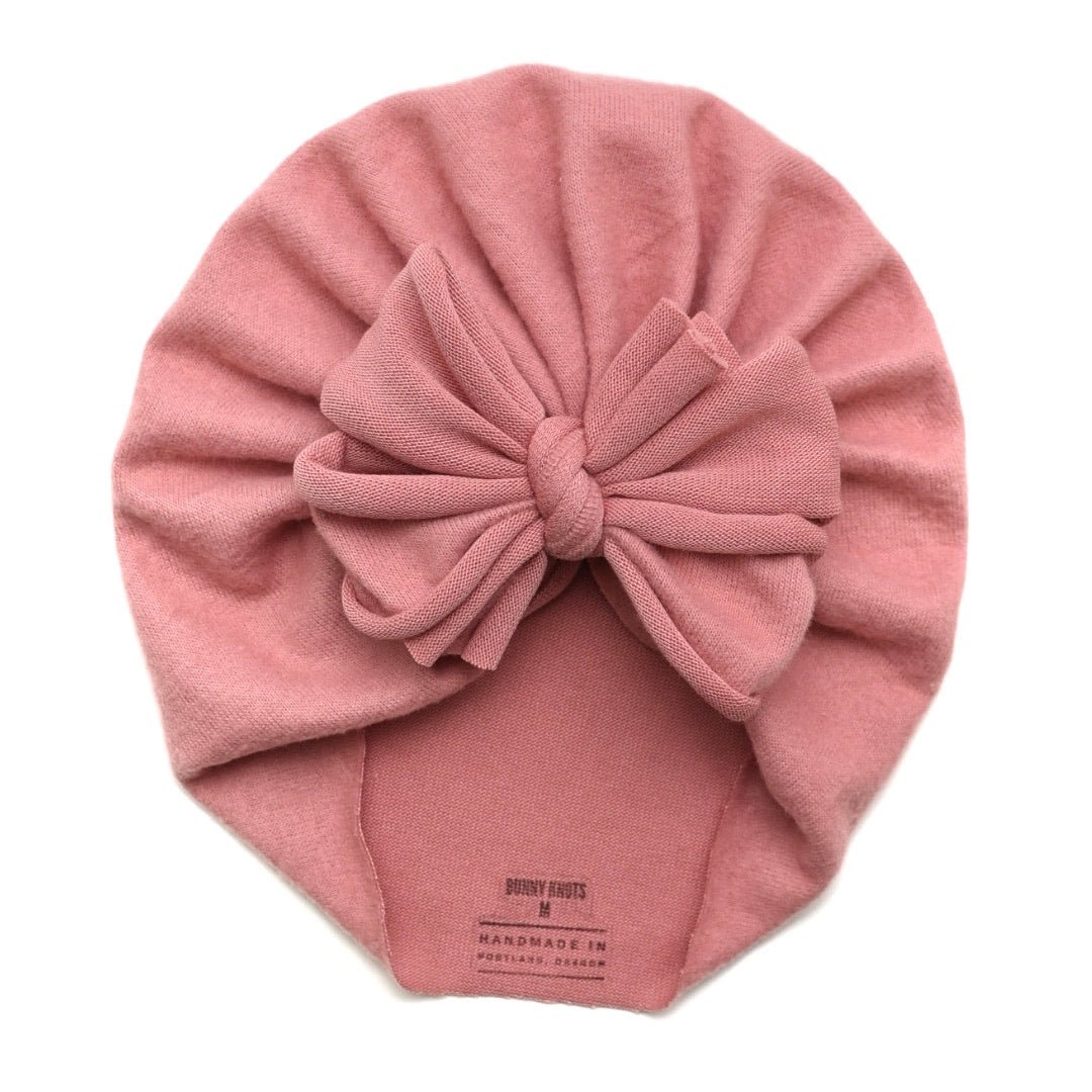 Tate | Carnation Rose | Cashmere Headwrap - Bunny Knots