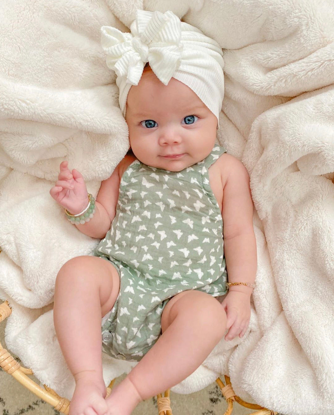 James | Cloud White | Brushed Rib Headwrap