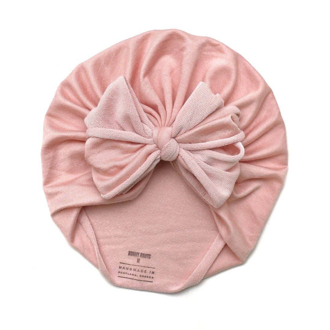Bells | Baby Pink | French Terry Headwrap - Bunny Knots
