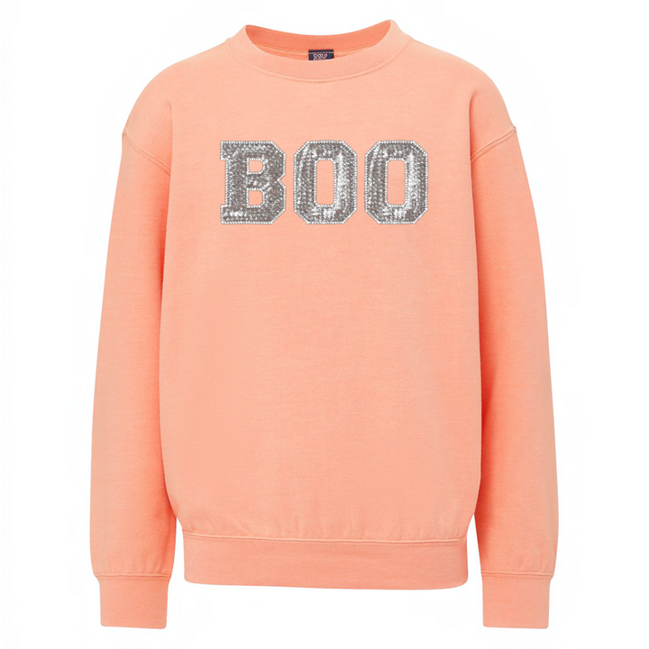 Faux Sparkle BOO Sweatshirt