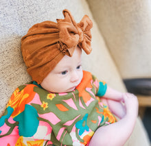 Load image into Gallery viewer, Rhodes | Nifty Camel Floral | Terry Embossed Headwrap
