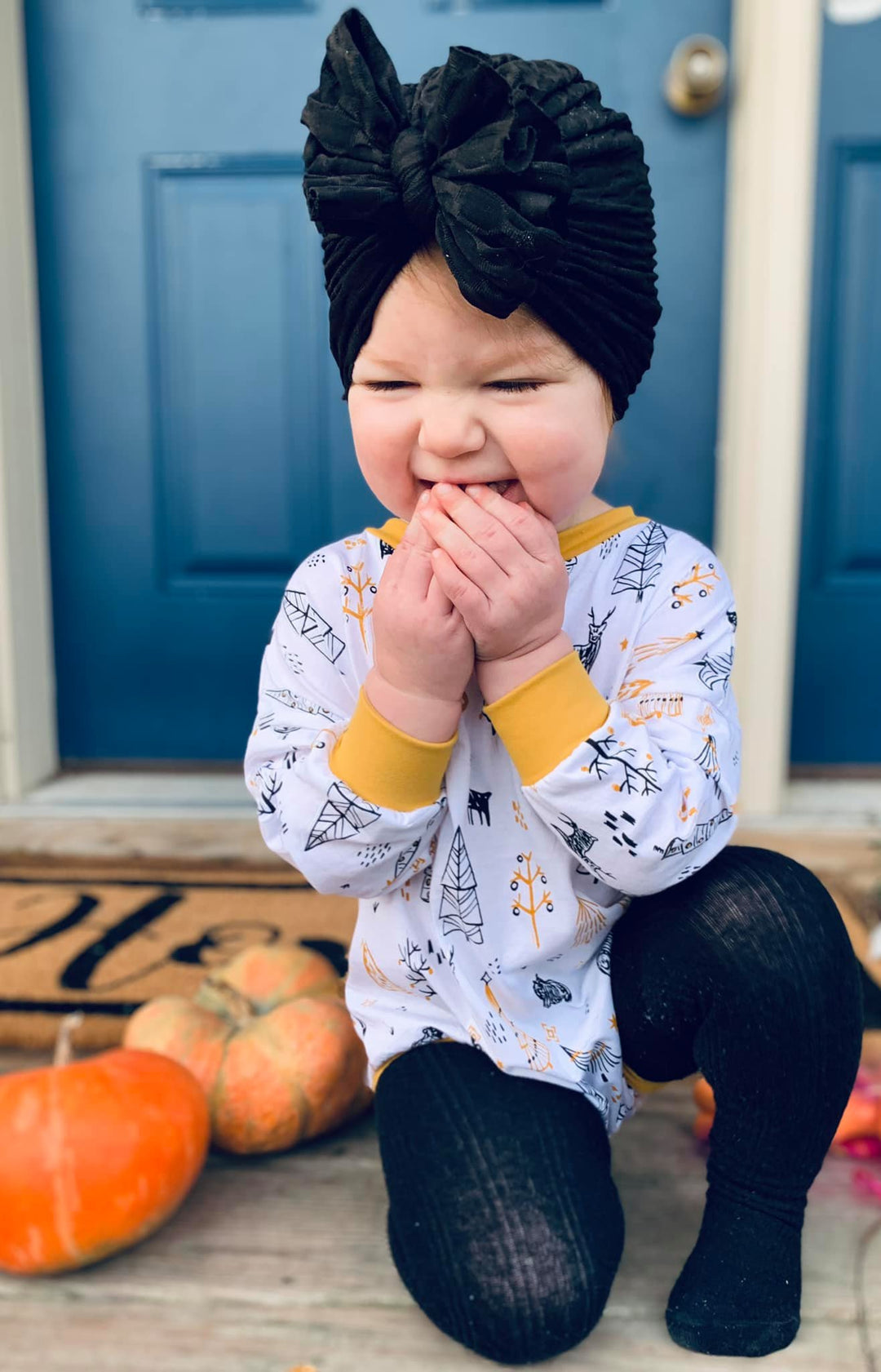 Eve | Jet Black | Honeycomb Headwrap - Bunny Knots