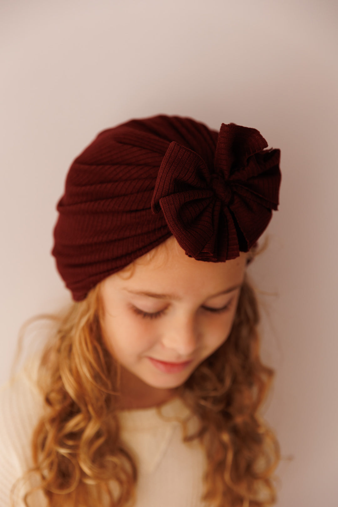 Wynni | Spiced Burgundy | Brushed Rib Headwrap - Bunny Knots