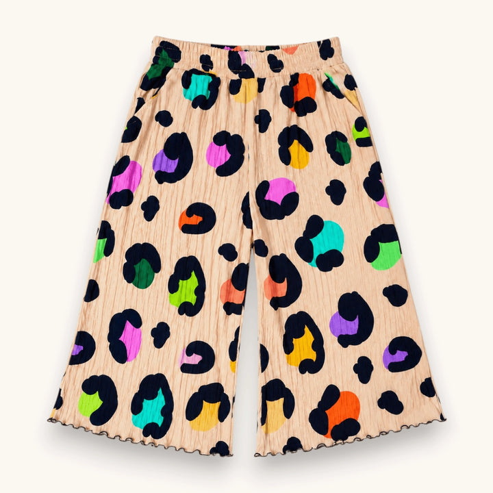Girls Confetti Cat Wide Leg Pants