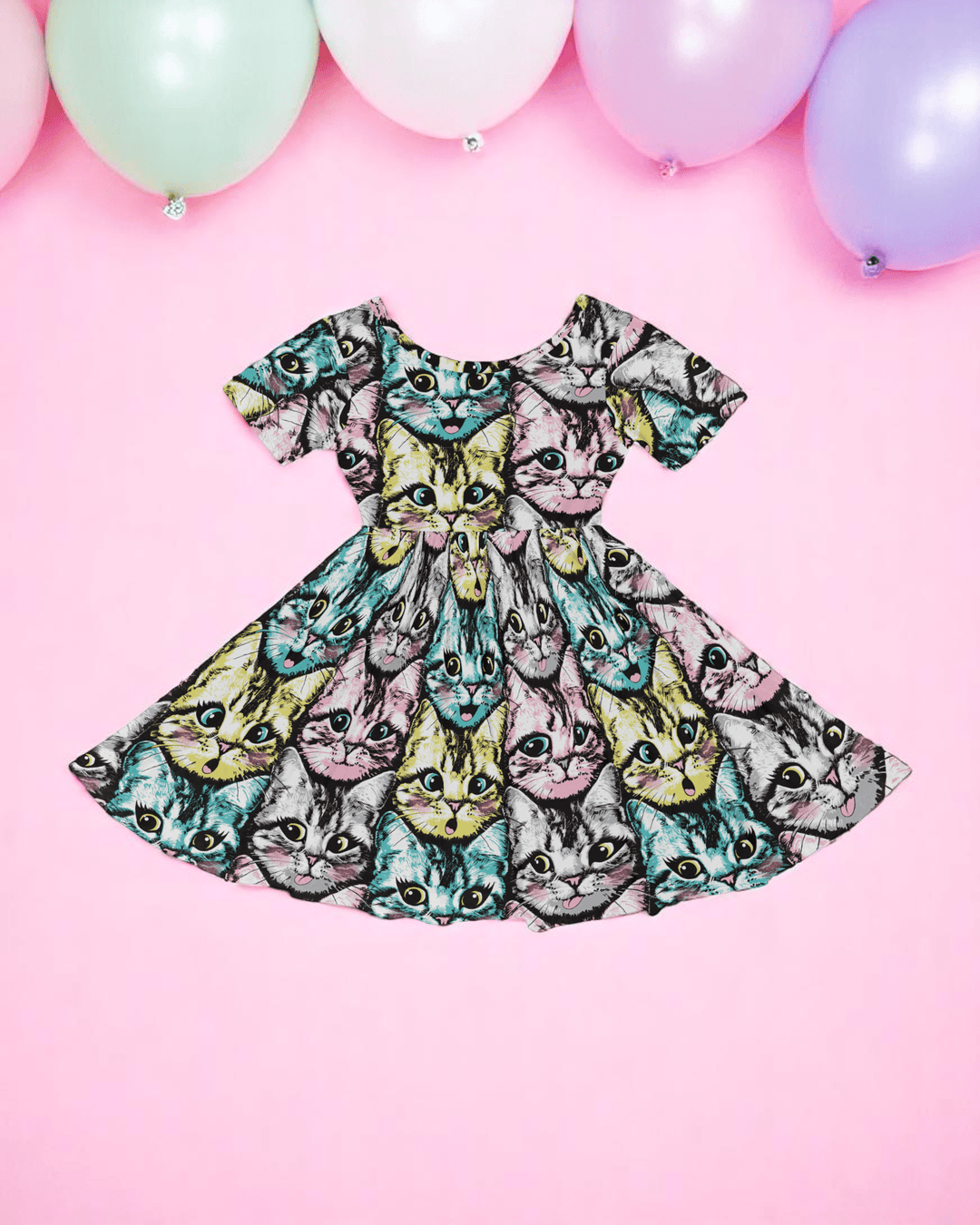 Prim & Purr Twirl Dress - Bunny Knots