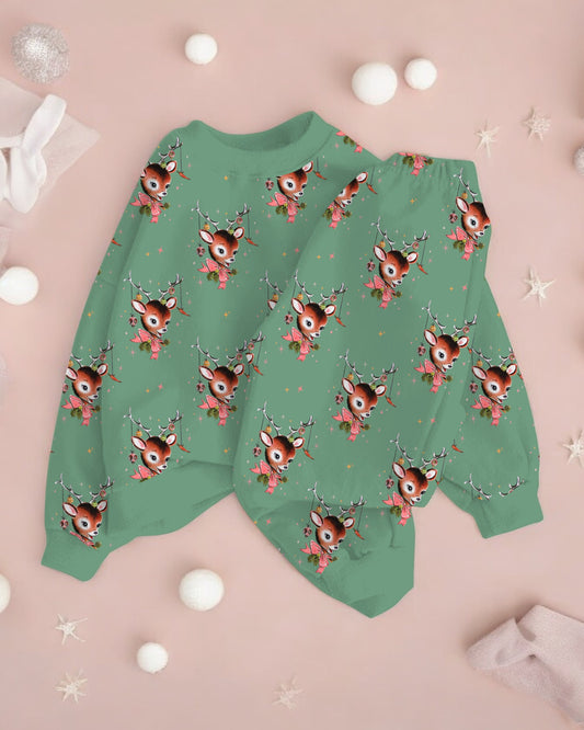 Dashing Deer | Bamboo French Terry Jogger Set