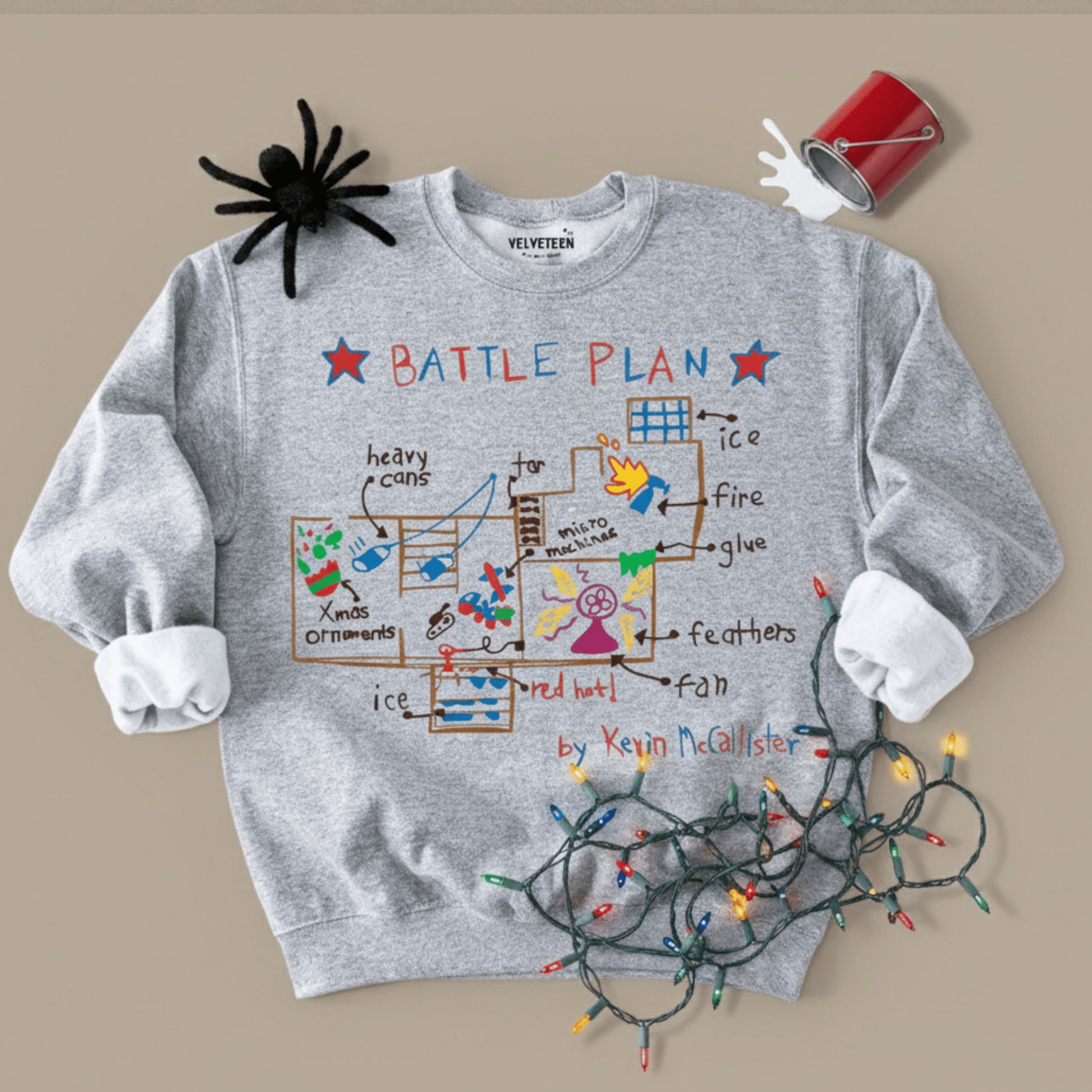 Home Alone Battle Plan Crewneck Sweatshirt - Bunny Knots