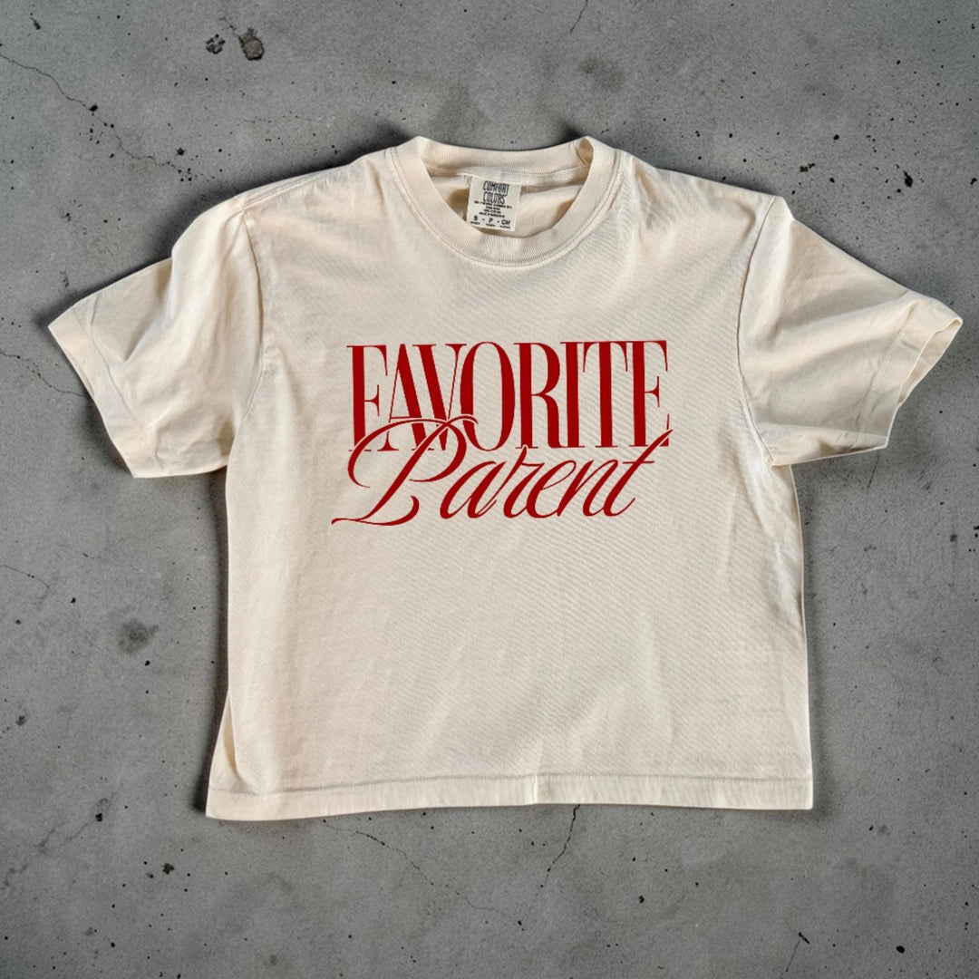 Favorite Parent Boxy Crop T-Shirt