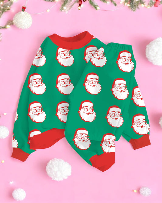 Father Christmas (Green) | Bamboo French Terry Jogger Set
