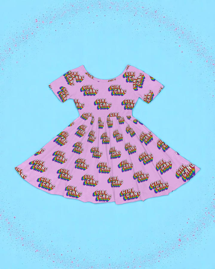 Girl Gang Twirl Dress - Bunny Knots