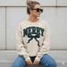 Preppy Merry (Natural) Crewneck Sweatshirt - Bunny Knots