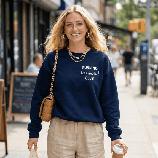 Running Errands Club Crewneck Sweatshirt - Bunny Knots