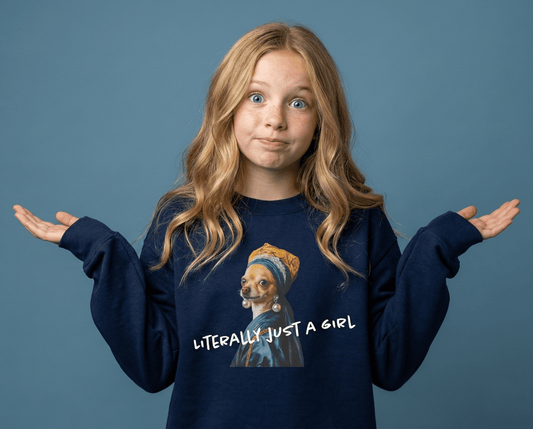 Just The Pearl Girl Crewneck Sweatshirt - Bunny Knots