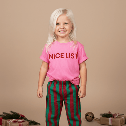 Nice List (Pink) T-Shirt - Bunny Knots