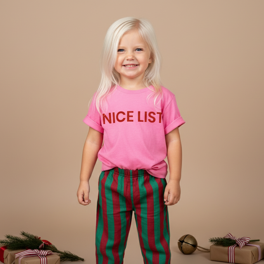 Nice List (Pink) T-Shirt