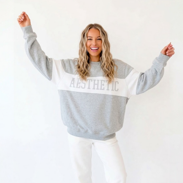 Aesthetic Varsity Crewneck Sweatshirt