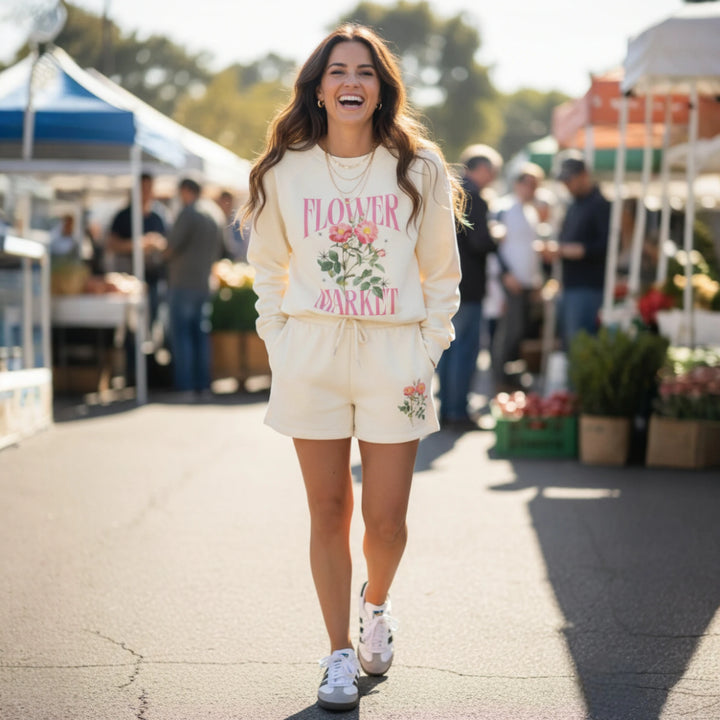 Flower Market Cali Cloud Crewneck Sweatshirt