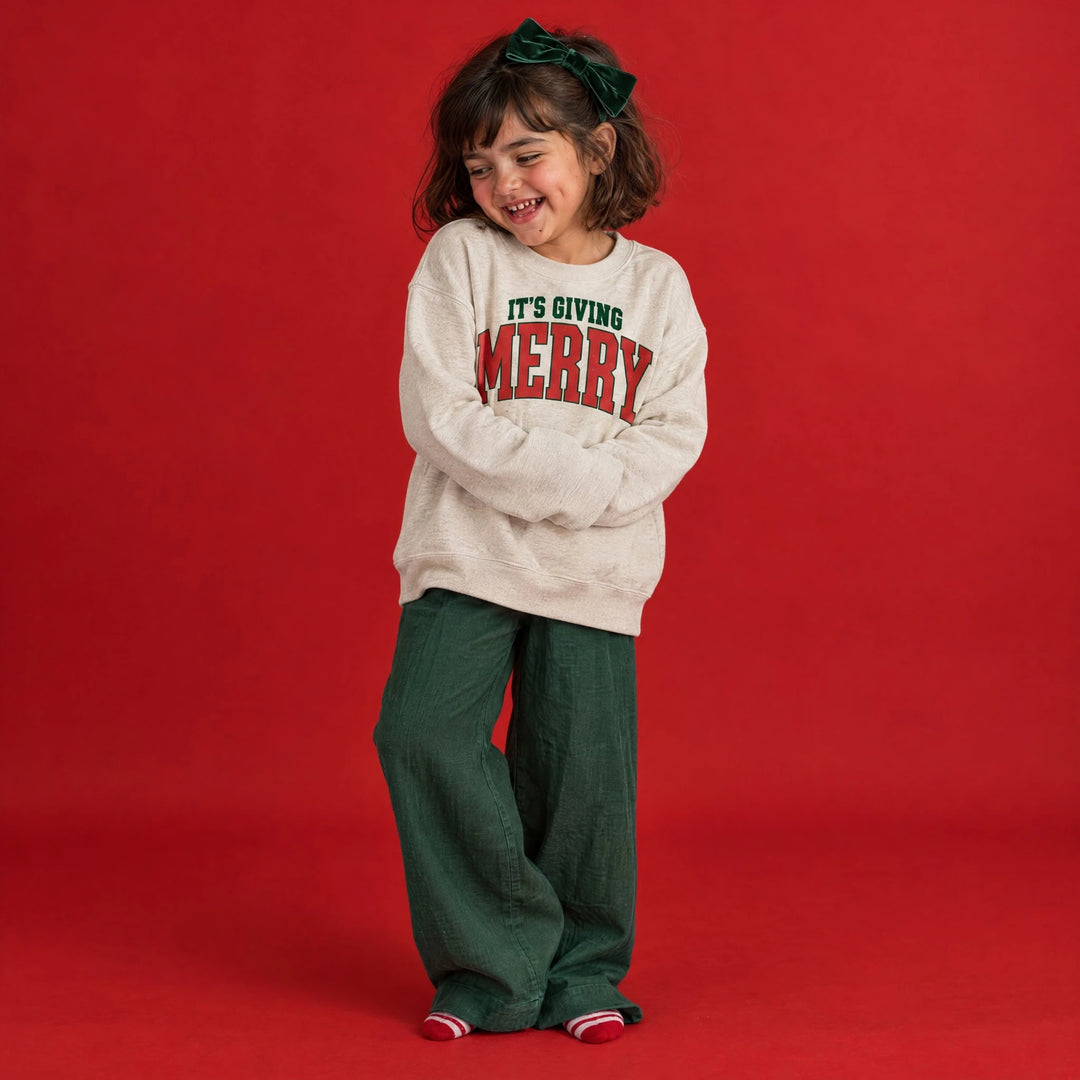 It's Giving Merry Crewneck Sweatshirt
