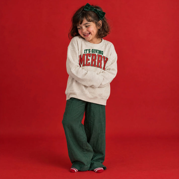 It's Giving Merry Crewneck Sweatshirt