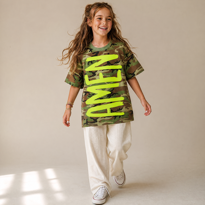 AMEN Camo Luxe Oversized Drop Sleeve T-Shirt