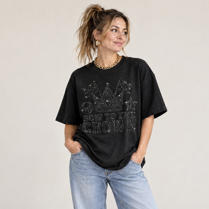 Bow To The Crown Rhinestone Shirt
