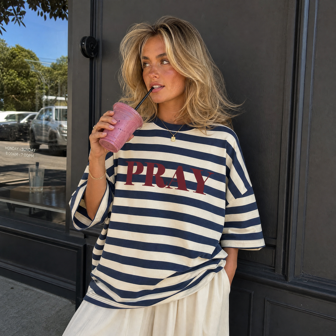 PRAY Luxe Oversized Drop Sleeve T-Shirt