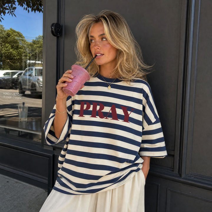 PRAY Luxe Oversized Drop Sleeve T-Shirt