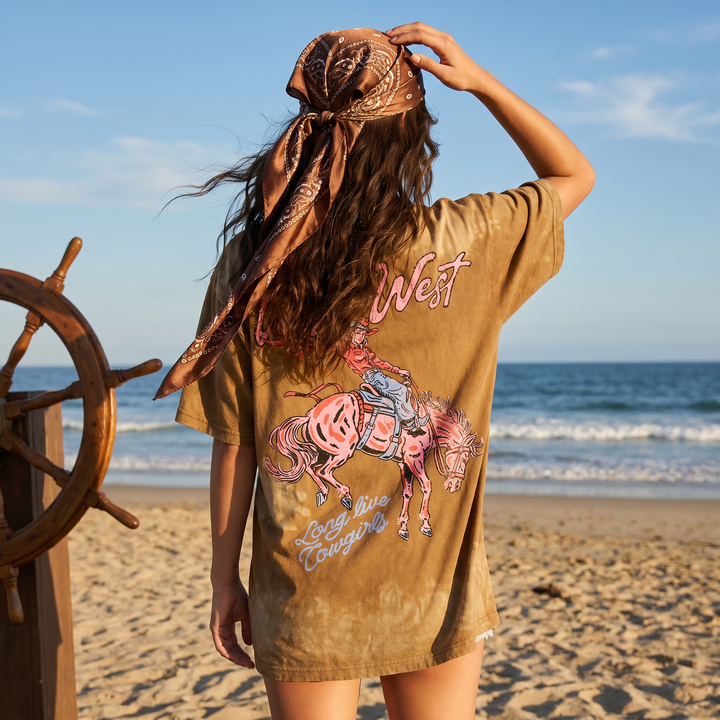 Long Live Cowgirls Luxe Grunge Wash T-Shirt