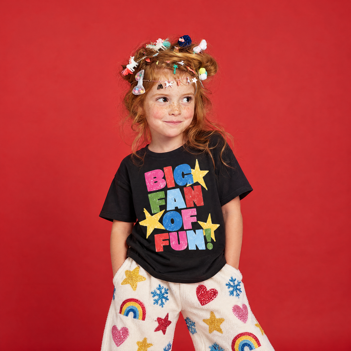 Big Fan Of Fun Luxe Drop Sleeve T-Shirt