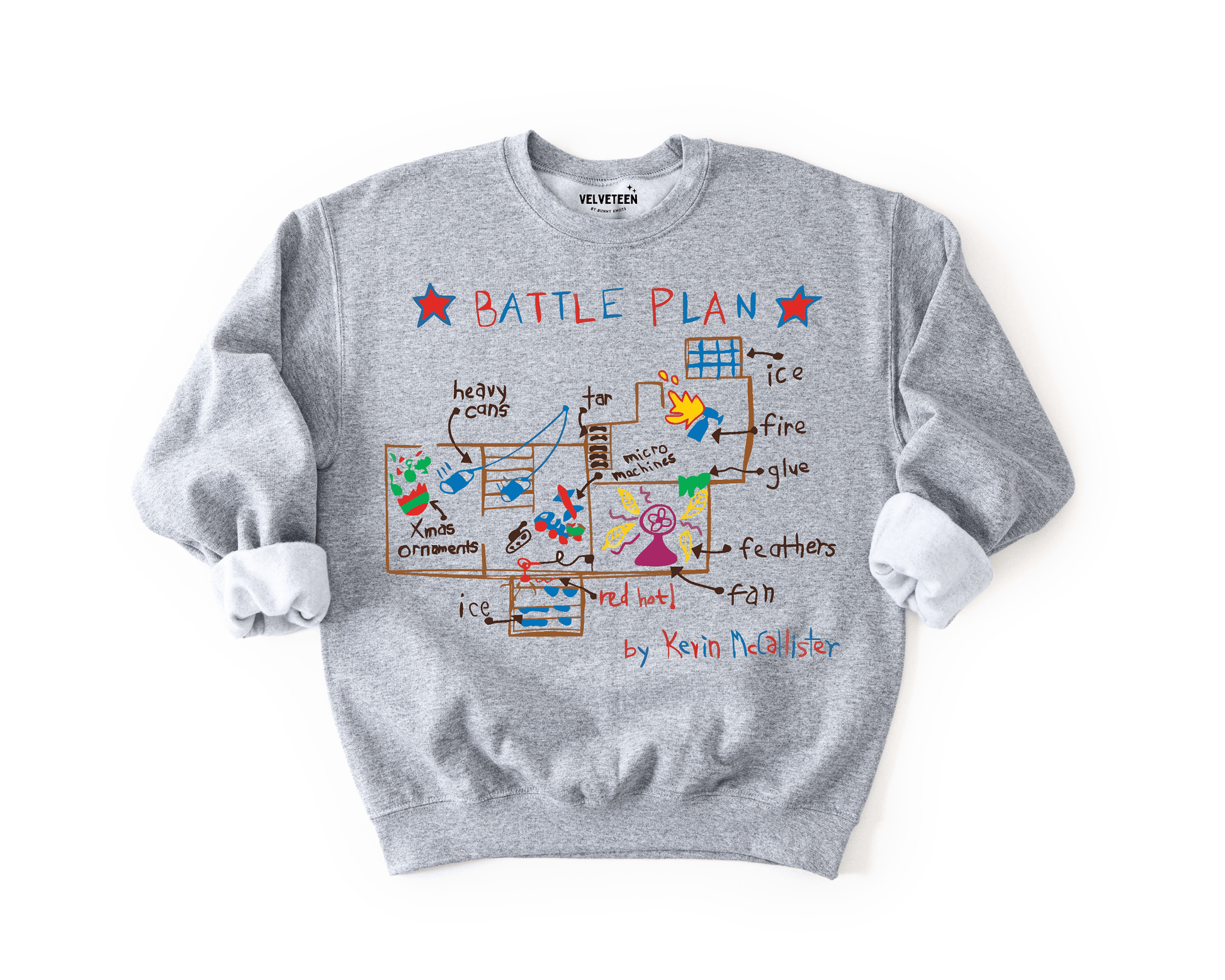 Home Alone Battle Plan Crewneck Sweatshirt - Bunny Knots