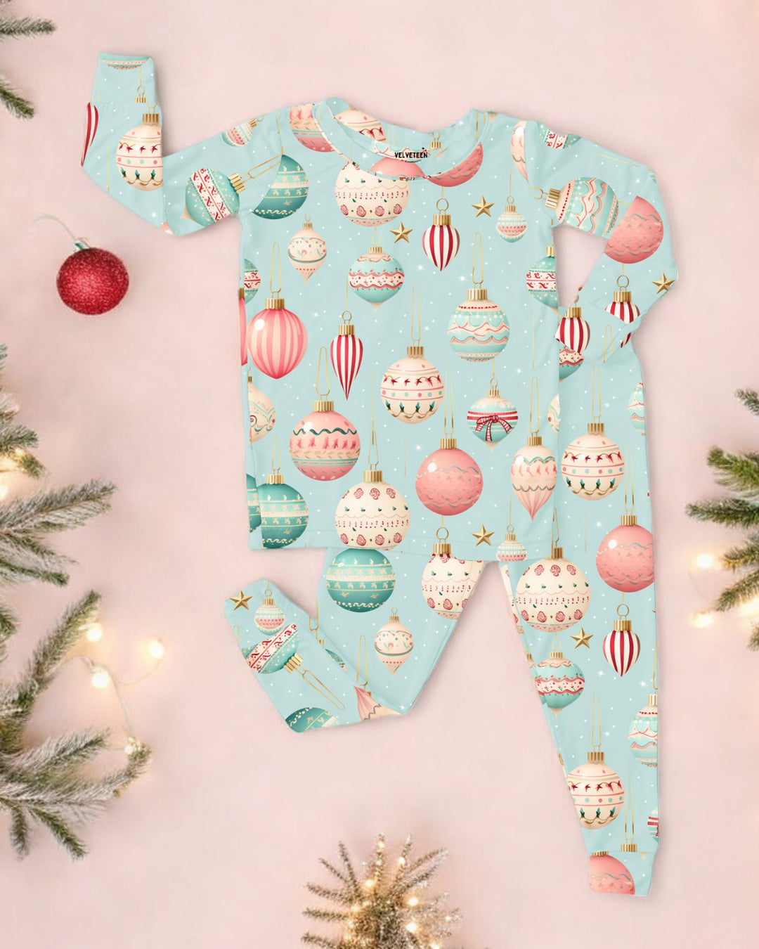 Merry Baubles | Bamboo Loungewear Set - Bunny Knots