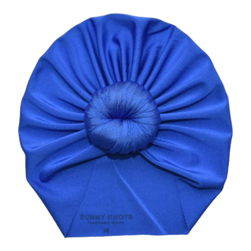 Hadleigh | Sapphire Blue | Knotted Swim Headwrap