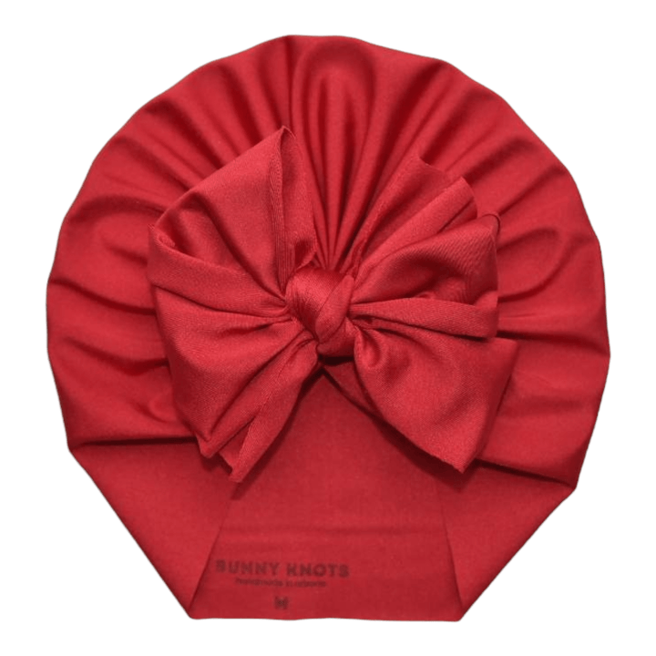 Aislin | Million Dollar Red | Swim Headwrap - Bunny Knots
