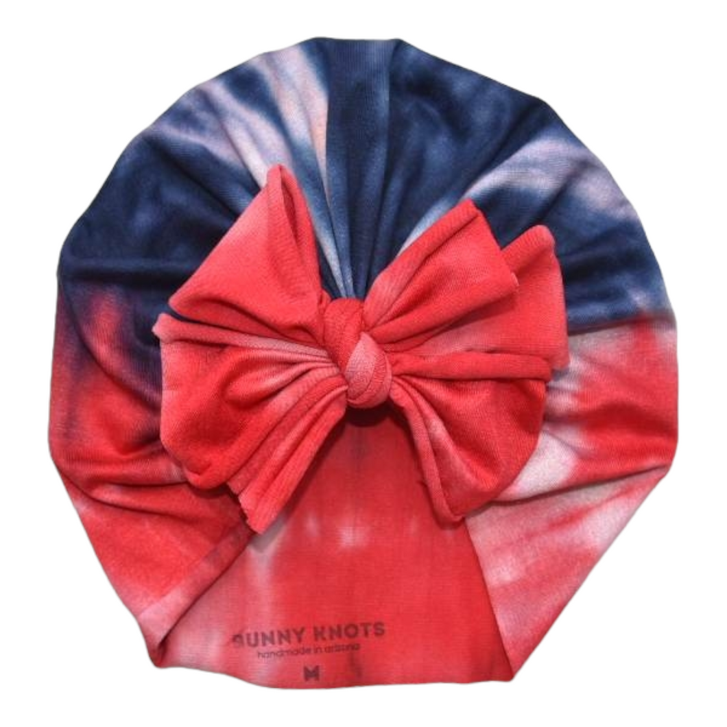 Madisen | Red, White & Blue Tie Dye | Classic Headwrap