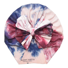 Load image into Gallery viewer, Van Buren | Muted Red, White &amp; Blue Tie Dye | Classic Headwrap
