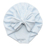 Marilee | Baby Blue & White Stripe | Buttery Seersucker Headwrap