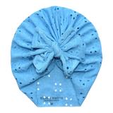 Carli Bell | Vivid Sky Blue | Eyelet Headwrap