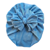 Lanna | Groovy Sky Blue Floral | Terry Embossed Headwrap