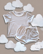 Load image into Gallery viewer, Fog Grey | Bamboo Retro Shortie Set
