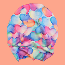 Load image into Gallery viewer, Muiranne | Rainbow Bubble Hearts | Swim Headwrap
