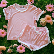 Load image into Gallery viewer, Petal Pink | Bamboo Retro Shortie Set

