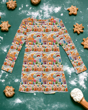 Load image into Gallery viewer, Gingerbread Candyland | Bamboo Ruffle Gown

