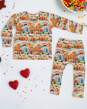 Load image into Gallery viewer, Gingerbread Candyland | Bamboo Long Sleeve Loungewear Set
