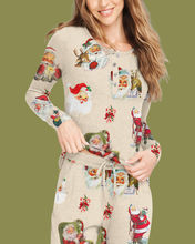 Load image into Gallery viewer, Jolly Old St. Nick | Women&#39;s Bamboo Long Sleeve Loungewear Set
