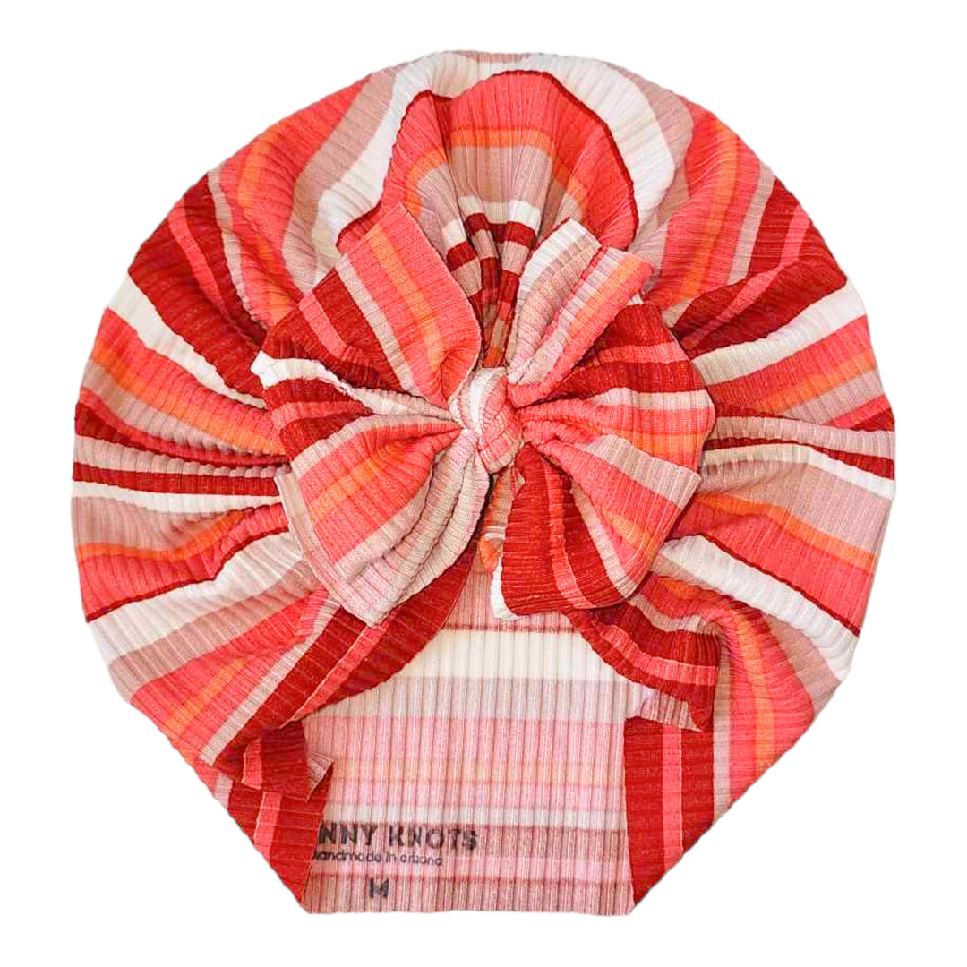 Romina | Pretty Pallete Stripe | Brushed Rib Headwrap - Bunny Knots