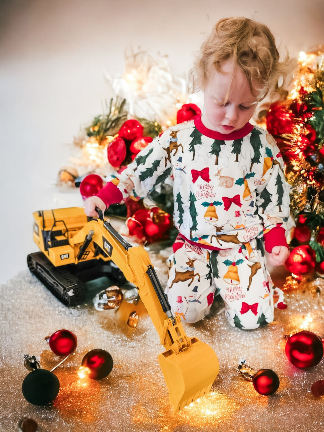 Christmas Traditions | Bamboo French Terry Jogger Set - Bunny Knots