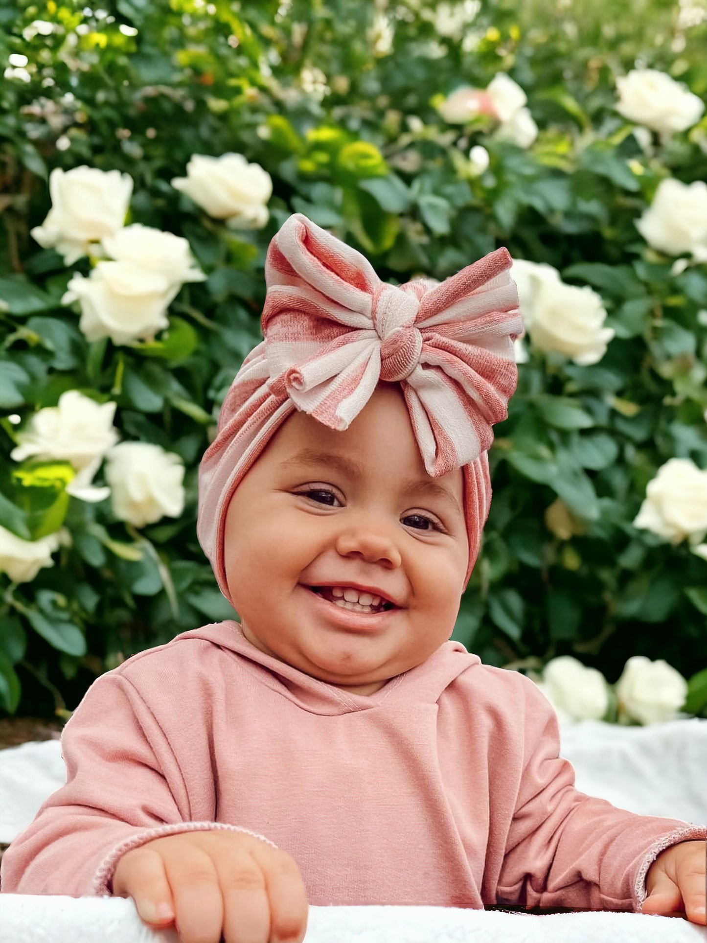 Brookie | Faded Red Stripe | Lightweight Sweater Headwrap