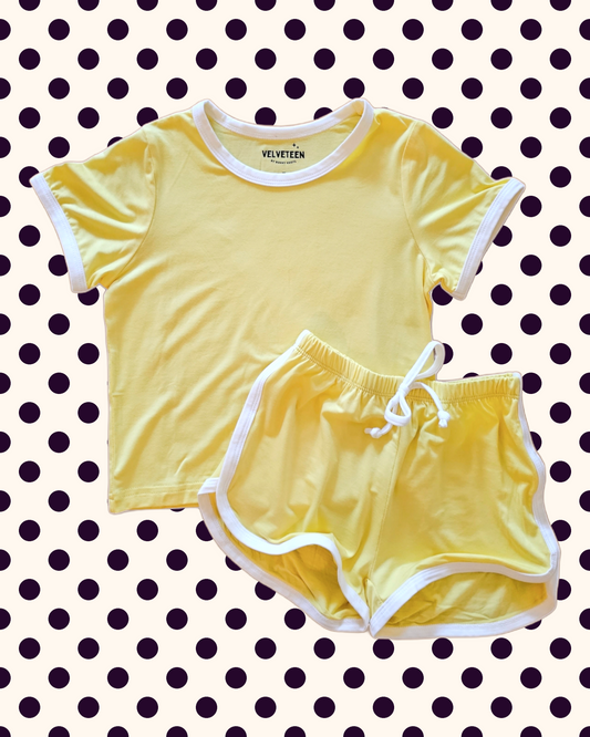 Mellow Yellow | Bamboo Retro Shortie Set