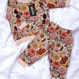 Among The Wildflowers | Faux Floral Embroidery | Bamboo French Terry Jogger Set