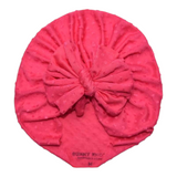 Delma | Raspberry | Shabby Swiss Dot Headwrap